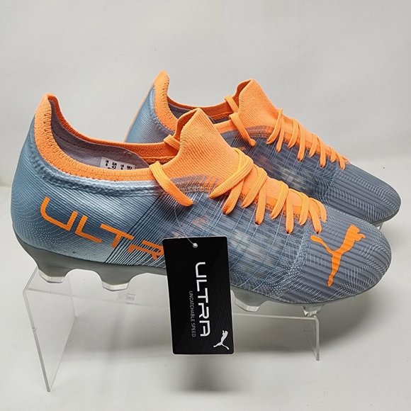 Puma Soccer Cleats Mens 9 Grey Ultra Game Light Speed Match Shoes main image 4